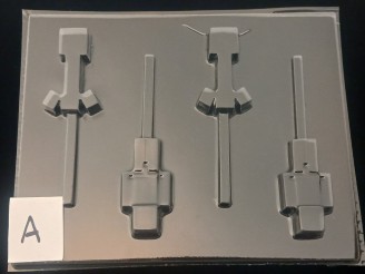 513sp Crafty Mine Dude Chocolate Candy Lollipop Mold FACTORY SECOND